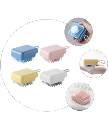 Frcolor 4-Piece Silicone Shampoo Brush Set | Gentle Scalp Massager & Hair Washer | No Hair Damage | Ideal for Bathing & Eyelash Care - Buy Online on GoSupps.com