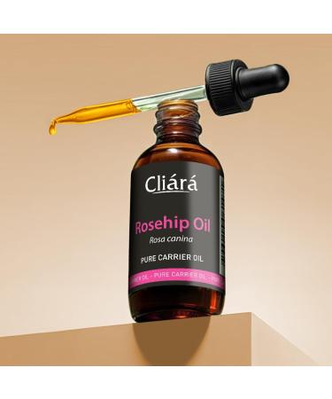 Buy Cold Pressed Rosehip Oil for Face - Natural Glow Highly Absorbent 1 Fl Oz | Best Carrier Oil for Skin Hair & Nails - Buy Online on GoSupps.com