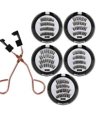 XIUNIA Magnetic Eyelash Set 8D Quantum Magnetic Eyelash Soft Magnetic Technology 2 Pairs Of False Eyelashes with Tweezers Easy to Wear