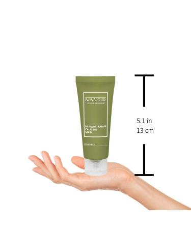 Organic Mugwort & Green Tea Calming Clay Mask | Nourishing & Soothing - 1.9 Fl. Oz - BONAJOUR - Buy Online on GoSupps.com