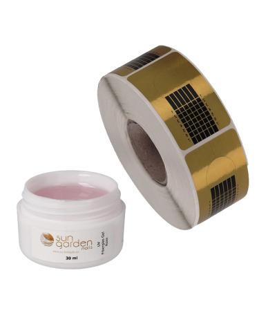 Sun Garden Nails UV Builder Gel Fiberglass Gel Rose Clear 30ml +500 Modelling Stencils - Buy Online on GoSupps.com