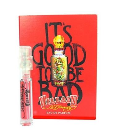 'It's Good To Be Bad Villain' by Ed Hardy Perfume for Women Eau de Parfum (EDP) Sampler Vial on card Spray - 0.05 oz / 1.5 ml by Ed Hardy