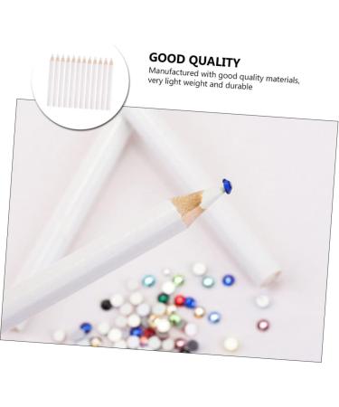 DOITOOL 120 Pcs Nail Point Drill Pencil Nail Art Tool Nail Dotting Pen Sticky Dotting Pen Rhinestone for Nails Rhinestone Picker Pen Rhinestone Picker Tool White Dot Wood Nail Pen - Buy Online on GoSupps.com