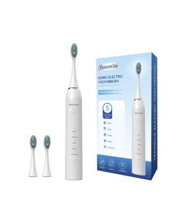Electric Toothbrush .This Rechargeable Electric Power Toothbrush Available in a Sleek White Color Offers 5 Modes for Personalized Cleaning. with 2 bursh Head use just 2 Minute