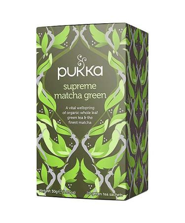 Pukka Pukka Teas Organic Supreme Matcha Pack of 4 packs of 20 matcha green tea bags