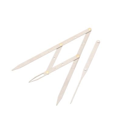 WOONEKY Eyebrow Tools 1pc Second Generation Scale Makeup Kits Eyebrow Positioning Ruler Eyebrow Positioning Tool Metal 25x5x0.6cm Silver