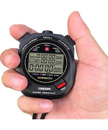 Professional Timer Stopwatch | Digital Sports Stopwatch with Countdown Timer | 100 Lap Memory | 0.01 Second Timing | Water Resistant | Multi-Functional Stopwatch for Swimming, Running, Training - Buy Online on GoSupps.com