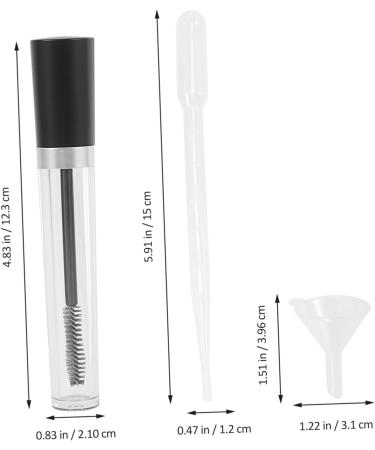 TOVINANNA 6 Sets Empty Mascara Tube Transfer Eyelash Bottle Make up Kit Makeup Kits Lash Kit Black Plastic - Buy Online on GoSupps.com