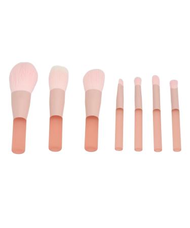 Travel Makeup Brush Set Mini Travel Makeup Brush Set Fluffy Brushes 7 Pieces Portable Resin Handle Compact Size with Storage Bag for Sensitive Skin for Outing
