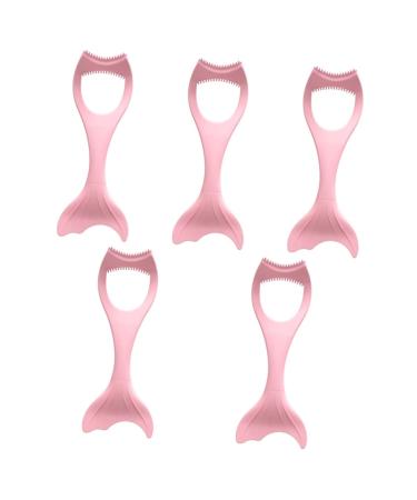 KALLORY 5pcs Eyeliner Auxiliary Artifact Lash Separator Eye Shadow Stencils for Makeup Eyeshadow Make up 15X4.5CMx5pcs Pinkx5pcs