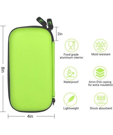 Travel RX Insulated Insulin Case | Portable Diabetic Organizer with Gel Pack | Shock-Proof Soft Leather Exterior | Parrot Green (8x4x2) - Buy Online on GoSupps.com