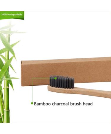 10 Eco-Friendly Bamboo Toothbrushes - Soft Bristles Reusable & Sustainable Oral Care - Buy Online on GoSupps.com