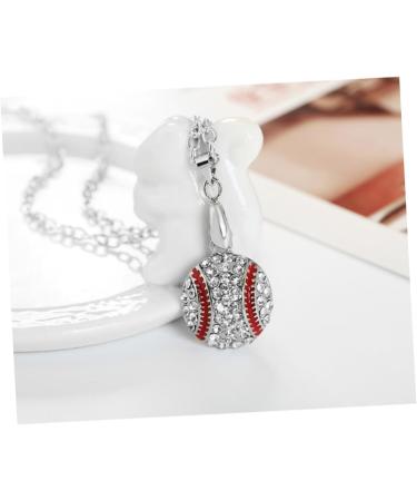 COLLBATH Necklaces A Necklace Crucifix Pendant Baseball Chain Silver Pendant Jewelry Sports Accessories - Buy Online on GoSupps.com