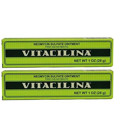 Vitacilina Neomycin Sulfate Ointment First aid antibiotic 1 oz 2 Pack