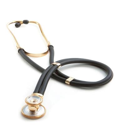 Corporation Adscope 645 Gold Sprague Stethoscope 18K Gold Plated W/Black Tube