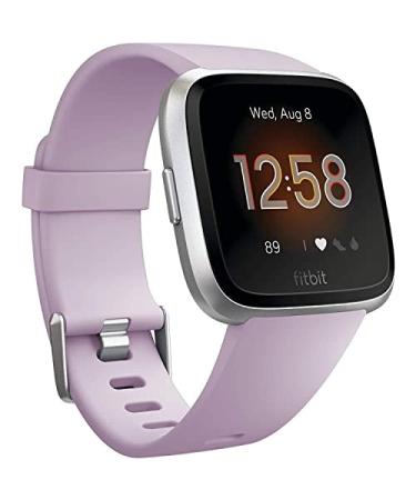 Fitbit Versa Lite Edition Smart Watch, One Size (S and L Bands Included) 1 Count (Pack of 1) Marina Blue/Marina Blue Aluminum purple