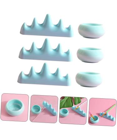 Beavorty 2 Sets nail art brush cup nail brush rest nail wash cups soak off manicure bowl chinese painting nail remover bowl bask paint brush holder plastic supplies make up - Buy Online on GoSupps.com