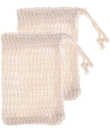 Buy Soap Bags with Drawstring - Sisal Fiber Exfoliating Pouch for Foaming & Drying (2 Pcs) - Best Soap Saver for Smooth Skin - Buy Online on GoSupps.com