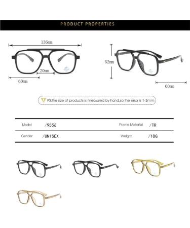 Zhenqi Retro Blue Light Blocking Glasses | Stylish Unisex Clear Lens Frames Protect Your Eyes! - Buy Online on GoSupps.com