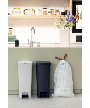 Brabantia Perfectfit Garbage Bag Donation Pack - Extra Strong Code L (40L/45L) - 40 White Bags with Train Tape - International Shipping Available - Buy Online on GoSupps.com