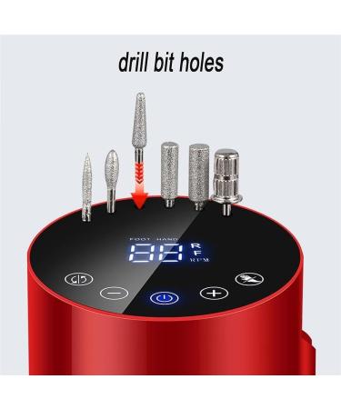 Electric Nail Drill Machine 35000 RPM Professional Nail Efile Nail Filer for Acrylic Nails Toenail Grinder Polisher Tools with Foot Pedal & 6 Drill Bits (Color : White) - Buy Online on GoSupps.com