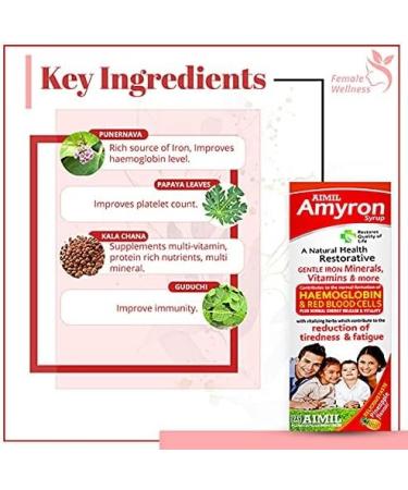 Generic Viva Amyron Multivitamins Syrup for Men & Women with 34 Ingredients| Reduce Tiredness & Fatigue | Improves Haemoglobin Level - 200 ML (Pack of 6) - Buy Online on GoSupps.com