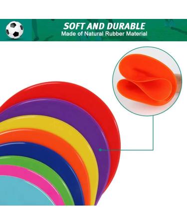 UQXY Spot Markers 10 Inch Non Slip Rubber Agility Markers Flat Field Cones Floor Dots for Soccer Basketball Sports Speed Agility Training and Drills 6 - Buy Online on GoSupps.com