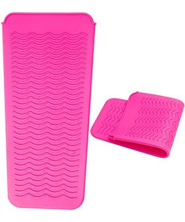 ANGENIL Silicone Mat Pouch for Professional Hair Straightener/Curling Iron 2 in 1 Titanium Ceramic Flat Iron/Curling Wand Pink - Buy Online on GoSupps.com