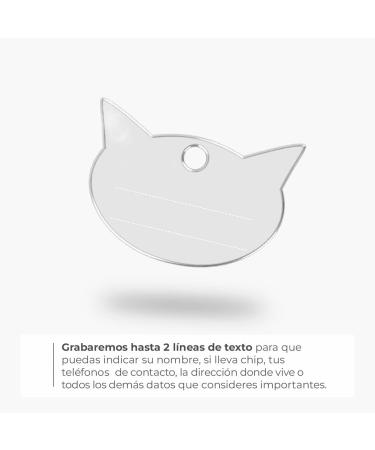 Ibera Gifts - Personalized Engraved Katzkopf Collar Medallion for Cats | Custom Badges for Small to Large Cats | Silver Namenplate - Buy Online on GoSupps.com
