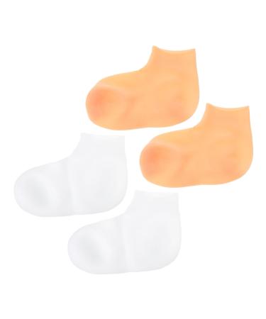 minkissy 8 Pairs Exfoliating Moisturizing Socks Heel Socks for Dry Cracked Feet Aloe Infused Socks for Women Foot Care Socks Foot Spa Socks Girls Socks Feet Socks Gloves Cosmetic Sebs Miss