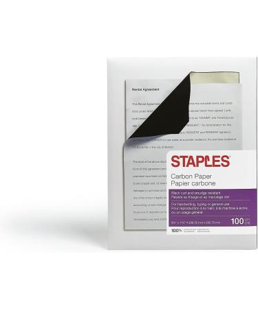 Staples 150912 Carbon Paper 8-1/2-Inch X 11-Inch Black - Buy Online on GoSupps.com