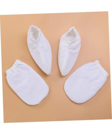2paires De Th rapie Cire De Paraffine Mitaines Isolantes Pour Soins Des Mains Et Relaxant Spa Blanc - Buy Online on GoSupps.com