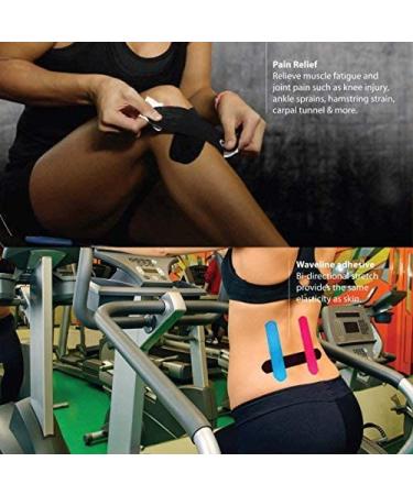 3-Pack Kinesiology Tape Pro Athletic Sports - Knee, Ankle, Muscle Support | Dynamic Physical Therapy | Strong, Rock-Breathable & Water Resistant Cotton Roll | Pre-Cut 10 Strips - Black - Buy Online on GoSupps.com