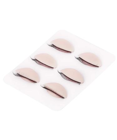 3 pairs of removable eyelids for eyelash extension practice head lifelike real eyelids white White Eyelids