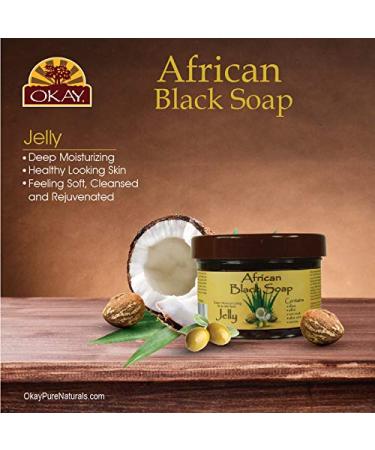 Buy OKAY African Black Soap Jelly 7oz | Natural Skin Care for All Skin Types | International Shipping Available - Buy Online on GoSupps.com