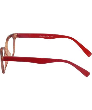 Buy Marble Red Bifocal Reading Glasses with Spring Hinge - Stylish 2.0 Diopter Readers for Men & Women - International Shipping Available - Buy Online on GoSupps.com