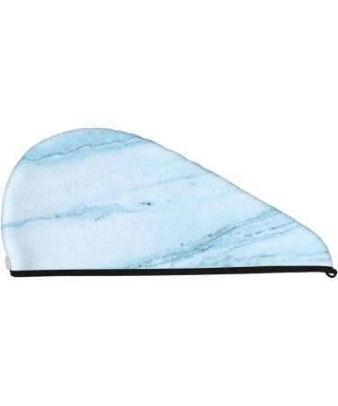 Blue Marble Microfiber Hair Towel - Soft Super Absorbent Quick Dry Hair Wrap for Women - Ideal for Long Curly & Thick Hair - Buy Online on GoSupps.com