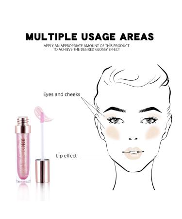 Clear Shimmer Lip Gloss for Women | Long-Lasting High Shine Liquid Lipstick | Waterproof Shimmery Lip Oil & Stain | Shop Internationally - Buy Online on GoSupps.com