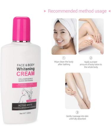 Milk Whitening Body Cream Moisturize Body Lotion Nourish Skin Care Cream for Dark Spots Smoothing Even Skin Tone Intense Hydration Fine Lines 120G - Buy Online on GoSupps.com