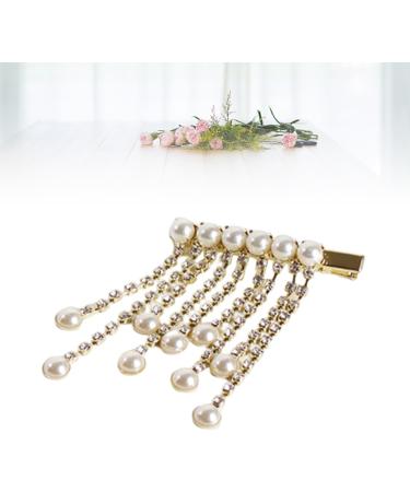 minkissy 1pc Bridal Hair Pin Wedding Hair Clips Pearl Hair Barrettes Rhinestone Hair Clip Crystal Headpiece Pearl Clips for Hair Metal Hair Clip Women Hairpins Bride Word Clip Rhinestones - Buy Online on GoSupps.com