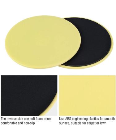 Agate Core Sliders - 2PCs Fitness Slide Equipment for Full Body Training Strengthen Abs Butt & Belly - Home Exercises in Yellow - Buy Online on GoSupps.com