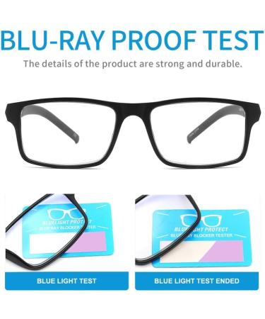 Yuluki 4 Pack Reading Glasses Blue Light Blocking Lightweight Rectangle Frame Mens Womens Computer Readers with Spring Hinge +4.0 4 Pack 4.0 x - Buy Online on GoSupps.com