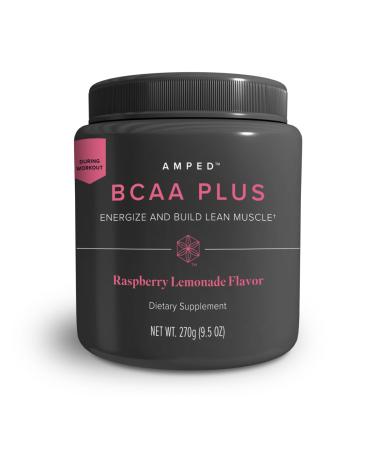 Isagenix Amped BCAA Plus - Help Promote FatBurning and Endurance During Workouts - Raspberry Lemonade Flavor - 9.5 oz Canister - 20 Servings