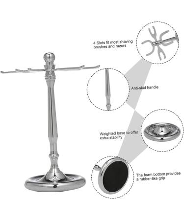 Frcolor Razor Stand - Rustproof Steel Bathroom Organizer for Razor & Brush | Hot Razor Hobel & Shabel Holder - Buy Online on GoSupps.com