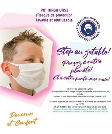 Domiva Fabric Masks for Children - Category 1 120 Washes Certified 2 Piece Set - International Shipping Available - Buy Online on GoSupps.com