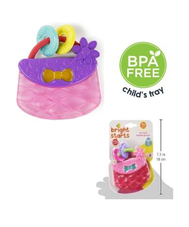 Bright Starts Carry & Teethe Purse Chillable Teether Toy - Pretty in Pink | Ages 3M+ - Buy Online on GoSupps.com