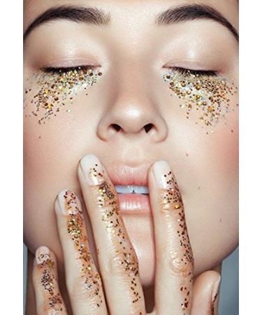 COKOHAPPY 8 Boxes Gold Silver Body Chunky Glitter Makeup - Holographic Cosmetic Sequins for Face, Eyes, Hair & Nails - Buy Online on GoSupps.com