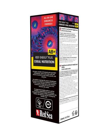 RedSea Reef Energy Plus (AB+) All in One Coral Food for Saltwater Aquarium Marine Reef Tanks | Food for Soft LPS SPS and Non Photosynthetic Corals (250ml)