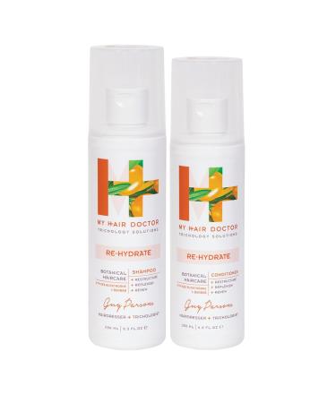 MY HAIR DOCTOR MY HAIR DOCTOR Re-Hydrate Shampoo (250 ml) and Conditioner (200 ml) Duo Set for dry and damaged hair. Conditioners with argan oil enriched with vegan hair care ingredients.