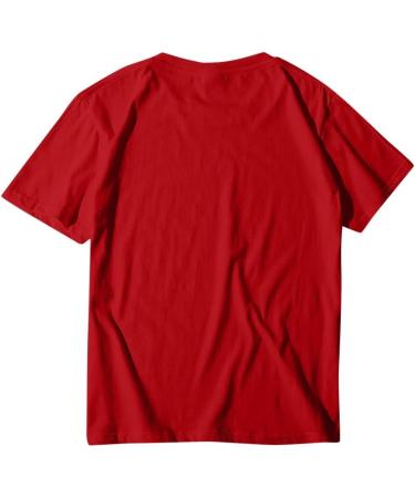 Deepclaoto Plus Size Heart Print Valentine's Day Top - Red, Size Medium - Buy Online on GoSupps.com